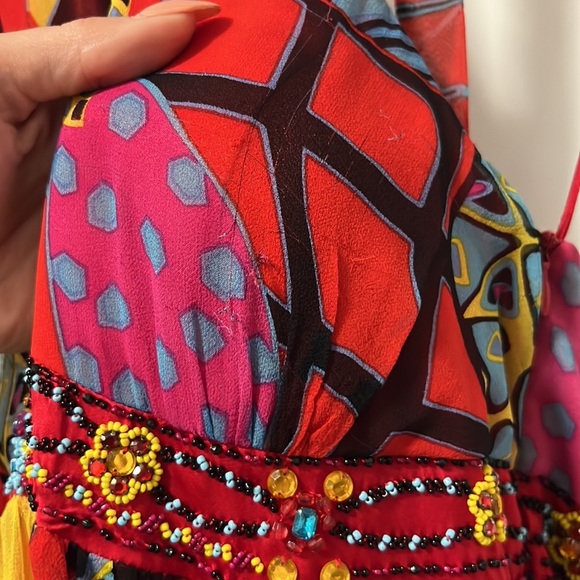 Flowy halter silk dress - Picture 5 of 9